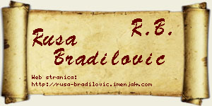Rusa Bradilović vizit kartica